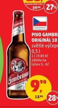 Pivo Gambrinus Originál 10