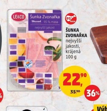 Šunka Zvonařka nejvyšší jakosti, krájená 100 g