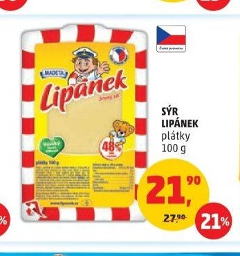 Sýr Lipánek plátky