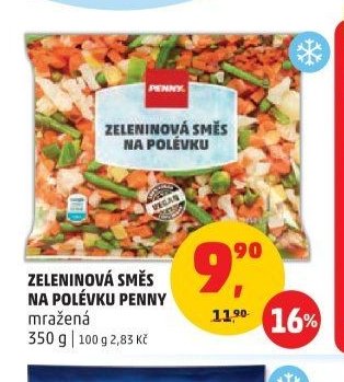 Zeleninová směs na polévku Penny mražená 350 g