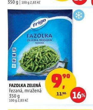 Fazolka zelená řezaná mražená 350 g