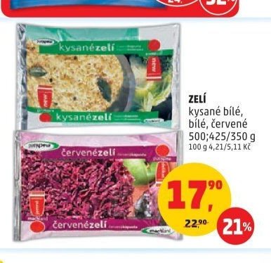 Zelí kysané bílé, červené 500/425/350 g