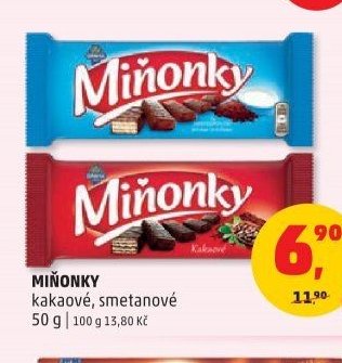 Miňonky kakaové, smetanové