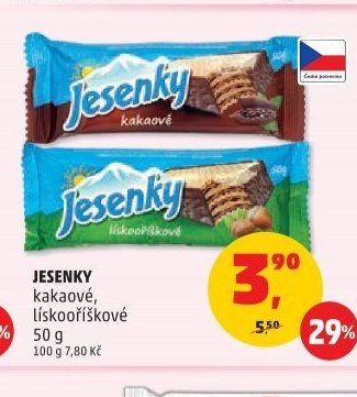Jesenky kakaové, lískooříškové