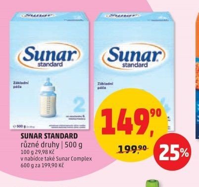 SUNAR STANDARD různé druhy 500 g