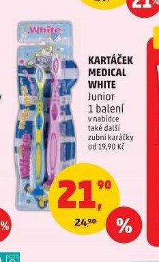 KARTÁČEK MEDICAL WHITE Junior