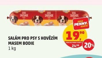 Salám pro psy s hovězím masem Bodie