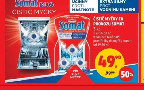 Čistič myčky za provozu Somat 3 ks