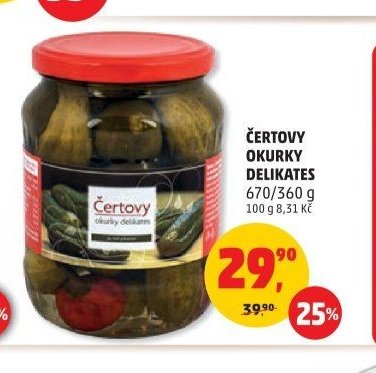 ČERTOVY OKURKY DELIKATES 670/360 g