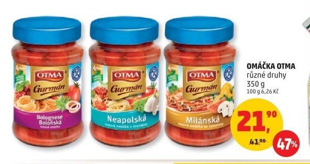 OMÁČKA OTMA různé druhy 350 g