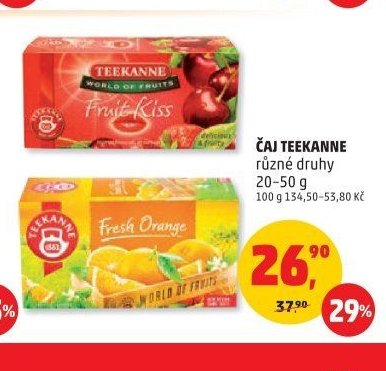 Čaj Teekanne různé druhy