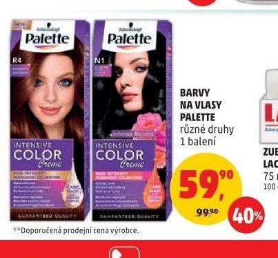 BARVY NA VLASY PALETTE