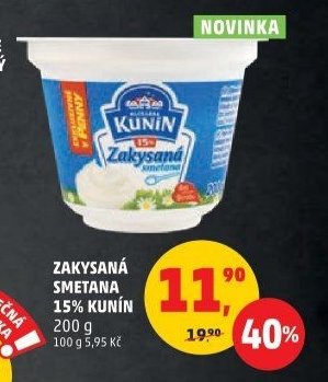Zakysaná smetana 15% Kunín