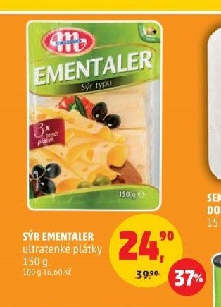 Sýr ementaler ultratenké plátky