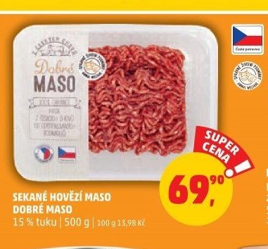 Sekané hovězí maso Dobré maso