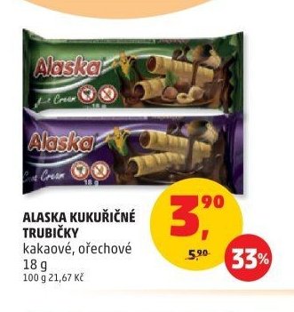 Alaska kukuřičné trubičky