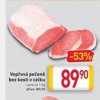 Vepřová pečeně bez kosti v celku