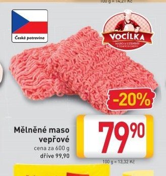 Mělněné maso vepřové