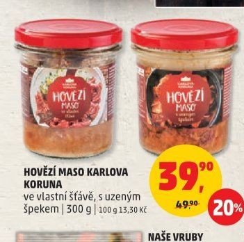 Hovězí maso Karlova Koruna