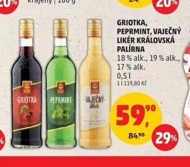Griotka, Peprmint, Vaječný likér Královská palírna