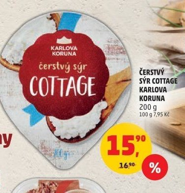 Čerstvý sýr Cottage Karlova Koruna 200 g