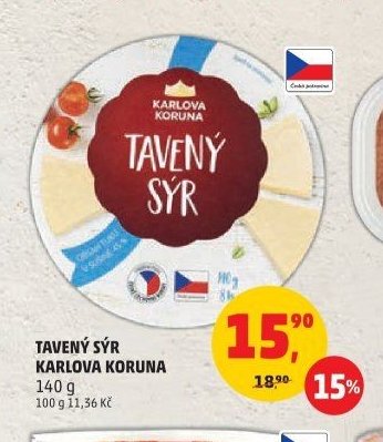 Tavený sýr Karlova Koruna 140 g