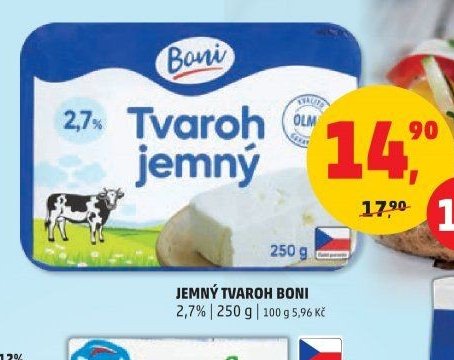 Jemný tvaroh Boni