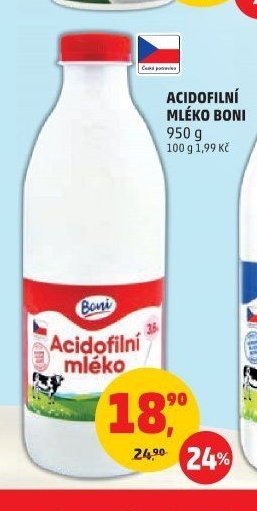 Acidofilní mléko Boni