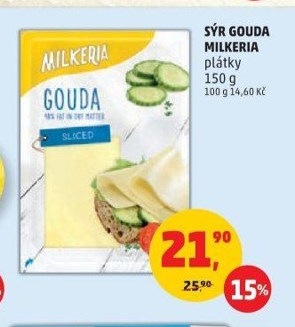 SÝR GOUDA MILKERIA plátky