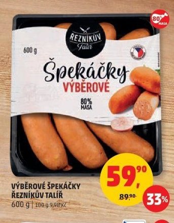 Výběrové špekáčky Řezníkův talíř