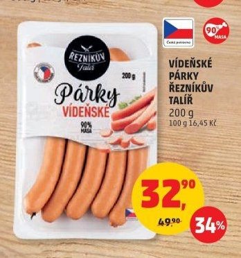Vídeňské párky Řezníkův talíř