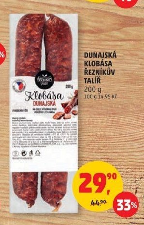 Dunajská klobása Řezníkův talíř