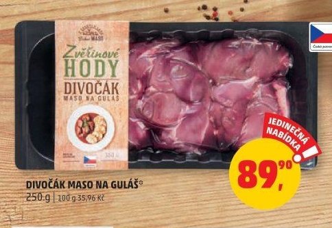 DIVOČÁK MASO NA GULÁŠ