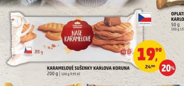 KARAMELOVÉ SUŠENKY KARLOVA KORUNA 200 g