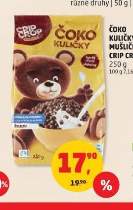 ČOKO KULIČKY, MUŠLIČKY CRIP CROP 250 g