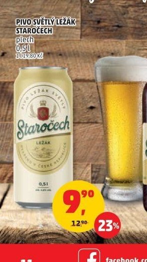 PIVO SVĚTLÝ LEŽÁK STAROČECH plech