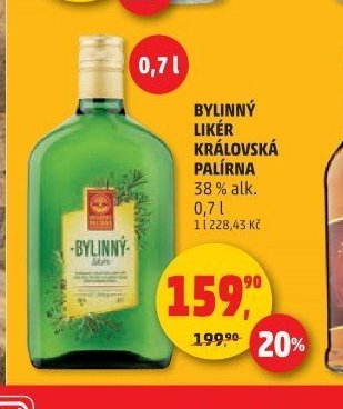 BYLINNÝ LIKÉR KRÁLOVSKÁ PALÍRNA
