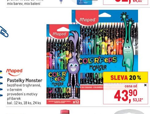 Maped Color'Peps Monster pastelky