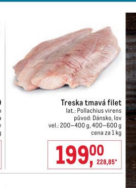 Treska tmavá filet