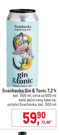 Svachovka Gin & Tonic 7,2 %