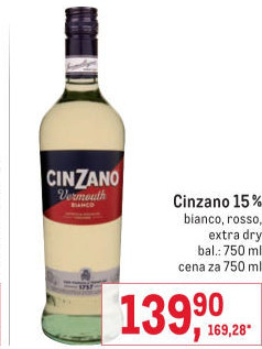 Aperitiv Bianco Cinzano - Makro akcniletaky.com