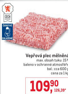 Maso mleté vepřové z plece