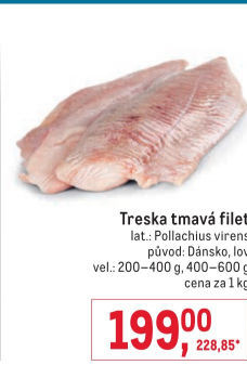 Treska tmavá filety