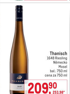 Víno Riesling 1648 Thanisch