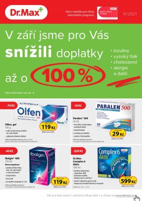 akční leták Dr. Max 1.9.2021-30.9.2021