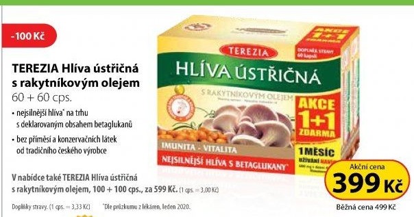 Doplněk stravy Hlíva ústřičná s rakytníkovým olejem Terezia Company - Dr. Max akcniletaky.com