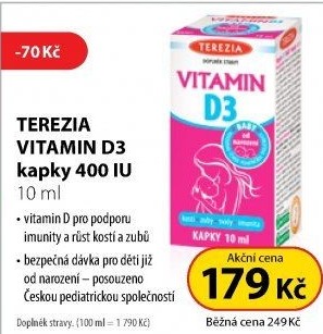 Kapky Vitamin pro děti D3 Baby Terezia