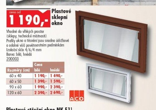 Plastové sklepní okno - UNI HOBBY akcniletaky.com