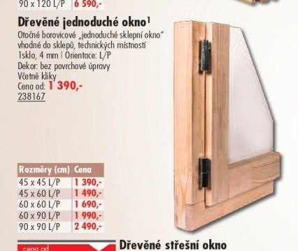 Dřevěné jednoduché okno - UNI HOBBY akcniletaky.com