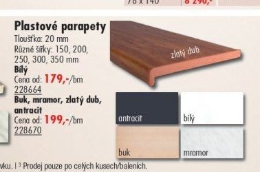 Plastové parapety - UNI HOBBY akcniletaky.com